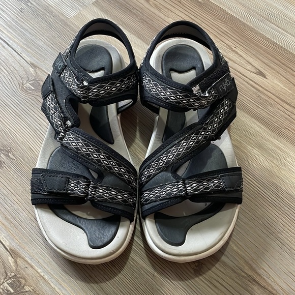 Ryka Adjustable Sport Ginger Sandals Black Tan Double strap Womens 6.5 Outdoors - Picture 4 of 8